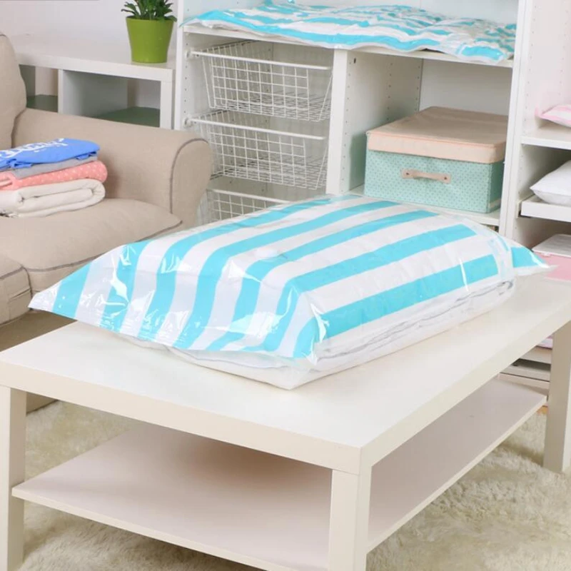 Горячие Вакуумный мешок хранения Организатор Прозрачный границы складной Extra Large