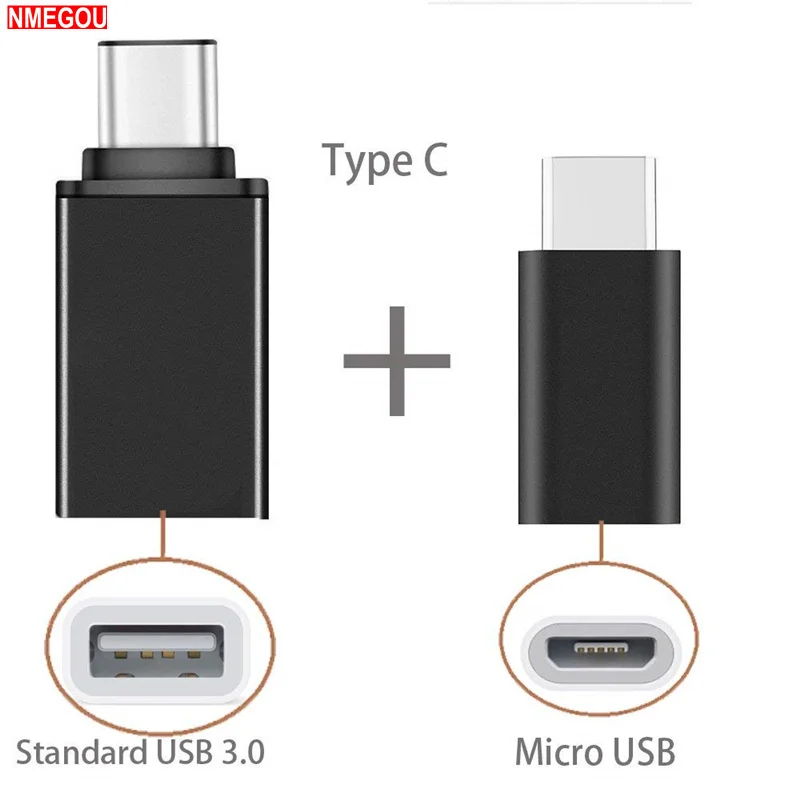 2 в 1 Otg Type c к Micro Usb C адаптеру для Huawei P20 Pro Lite Samsung Galaxy S8 S9 Plus Xiaomi Mi8