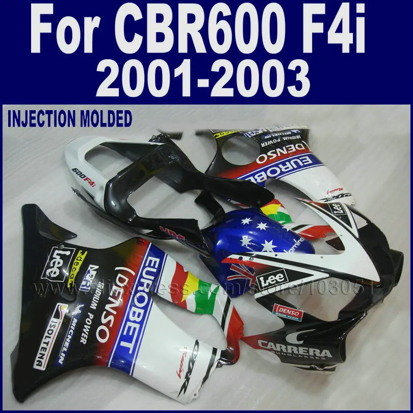 

Factory Motorcycle Fairings Kit For Honda CBR 600 F4i 01 02 03 Cbr 600 F4i 2001 2002 2003 Aftermarket Body Repair Fairing Kit