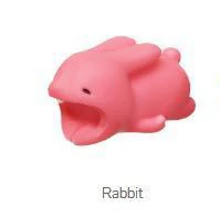 Rabbit Мультяшный кабель укуса протектор Забавный USB намотка держатель телефона аксессуар девушка антистресс мягкое игрушка I0102 - Цвет: Rabbit
