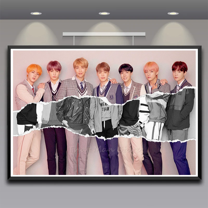 Kpop bangtan мальчики мода Bangtan мальчики Ablum любовь себя ответ плакат вентиляторы подарок канцелярские товары белый крафт-бумага плакат