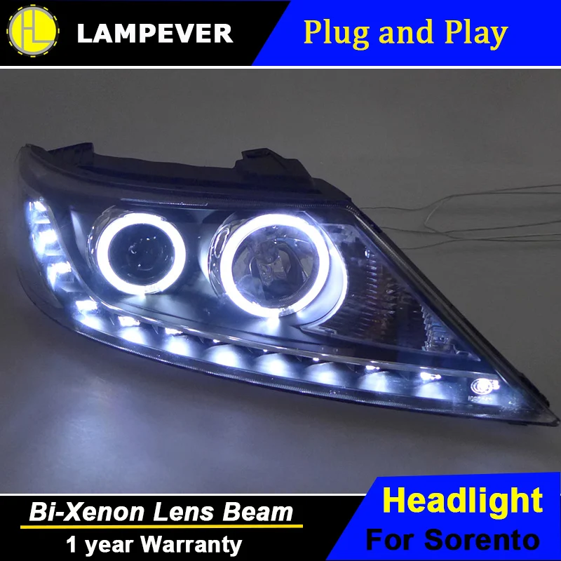 Lampever Стайлинг Для Sorento фары 2011-2013 светодиодный задний фонарь DRL Bi Xenon объектив