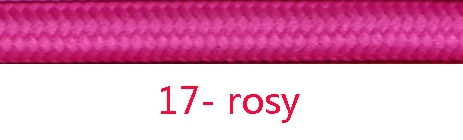 17 rosy 2 м 3 м 5 м 10 м 2 ядра 0,75 мм2 винтажный ТЕКСТИЛЬНЫЙ ШНУР Электрический провод плетеный кабель - Цвет: 17 rosy