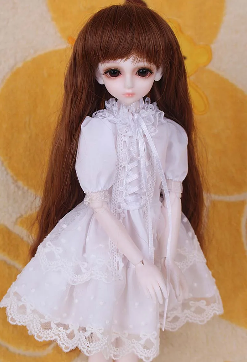 

New Arrival 1/3 1/4 1/6 1/8 BJD Doll Fashion White Dress Clothes For Bjd Dolls Toys Accessories