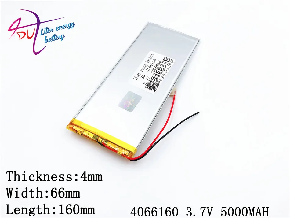 

Big sale 4066160 4065160 lithium polymer battery 3.7V 5000MAH battery for tablet PC Liter energy battery