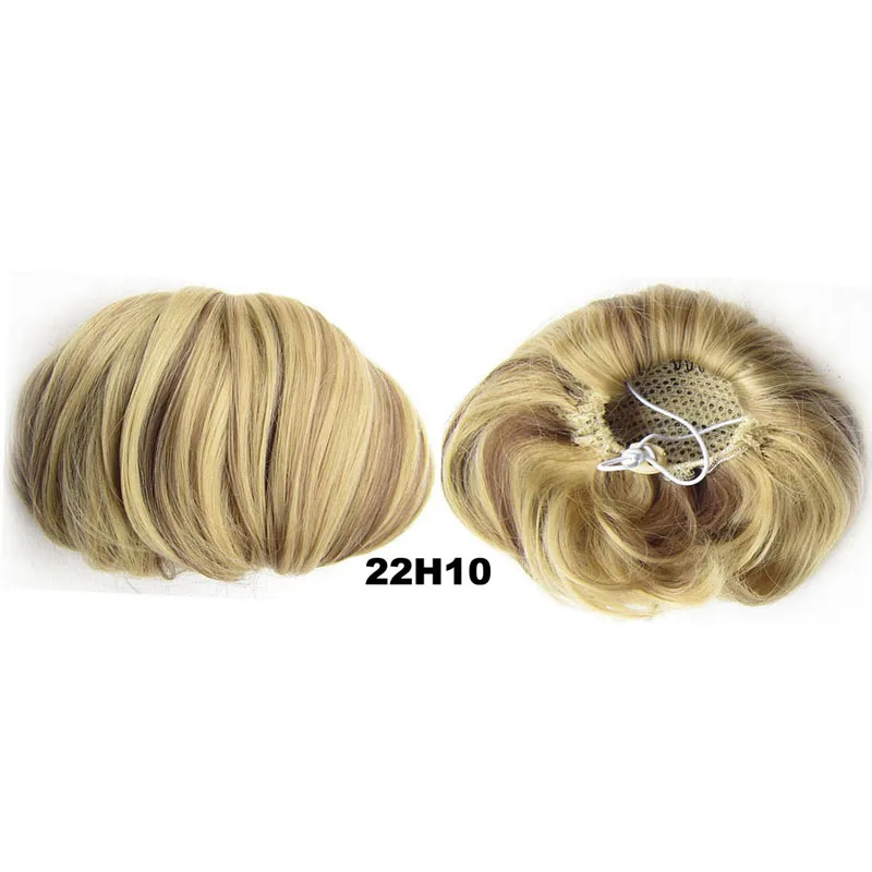 Jeedou Updos синтетические волосы высокая температура волокна шиньон коричневый цвет 85 г волосы булочка Pad пончик-шиньон Резиновая лента шиньон - Цвет: 22H10