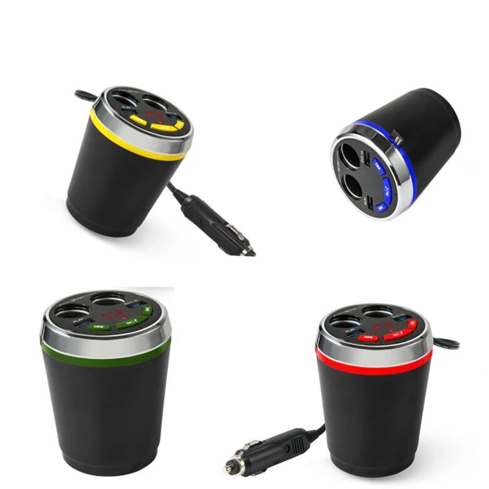 AOSHIKE 3 в 1 Bluetooth fm-передатчик автомобильный музыкальный MP3 плеер Автомобильный комплект свободные руки подстаканник прикуриватель 2 USB питания
