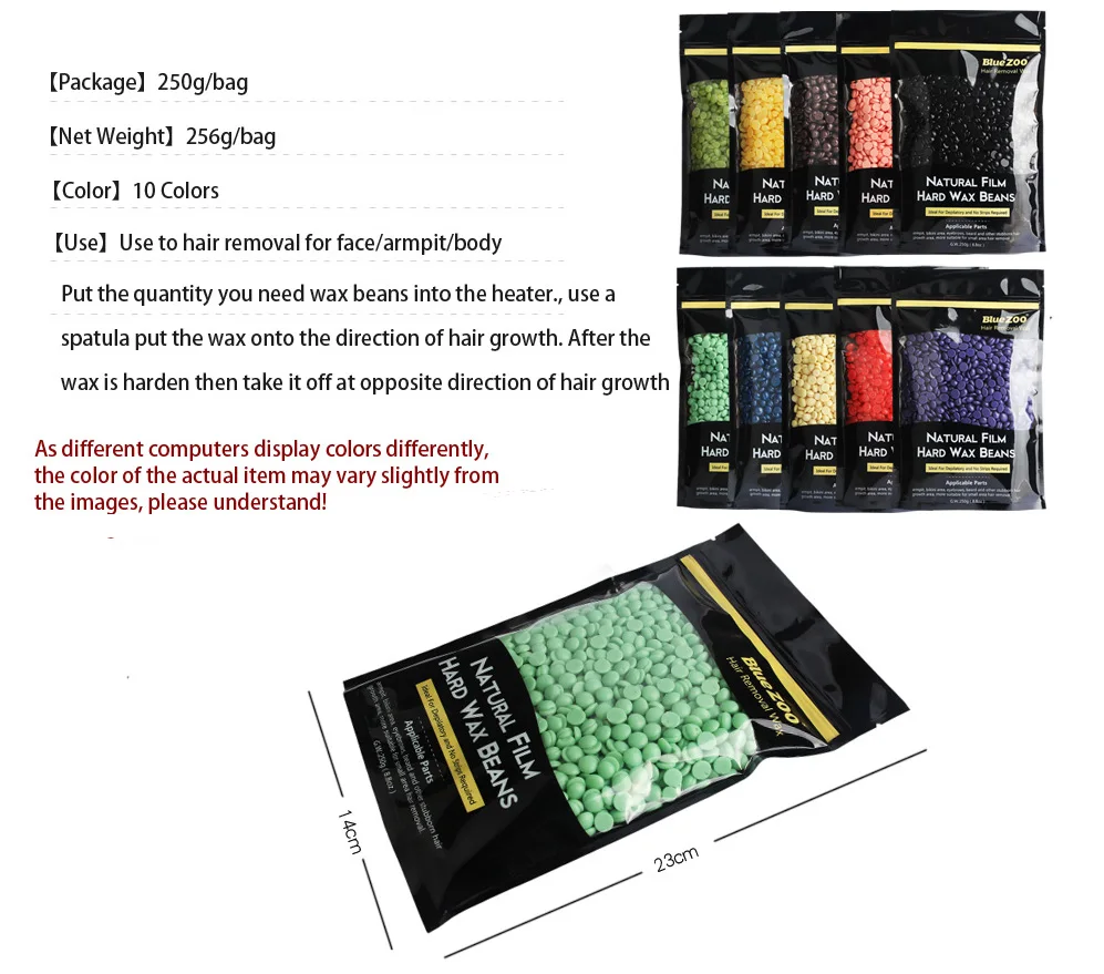 Beautome воск для депиляции волос на лице и теле черный удаления 100 г бикини лета|wax