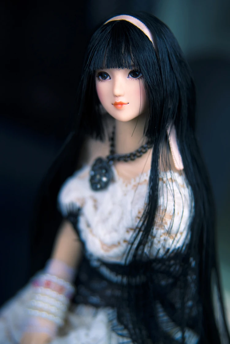 1/6 женский аксессуар для головы OB027 девушка розовый/черный волосы SNH 48 Nihon Junjo Kenji плотная резная модель для тела 1" бледная кожа