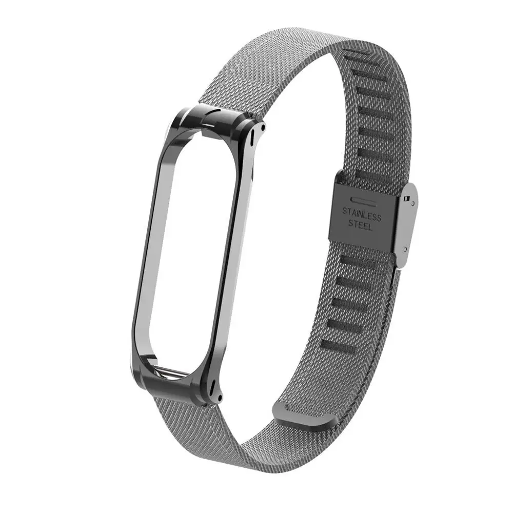 Сменный сетчатый Браслет из нержавеющей стали ремешок для Xiaomi Mi Band 4 смарт