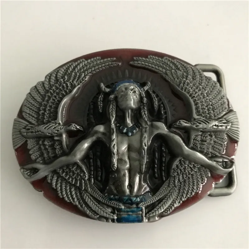 Розничная продажа Новый Стиль Овальный 3D двойной орлы индийский мужской ремень