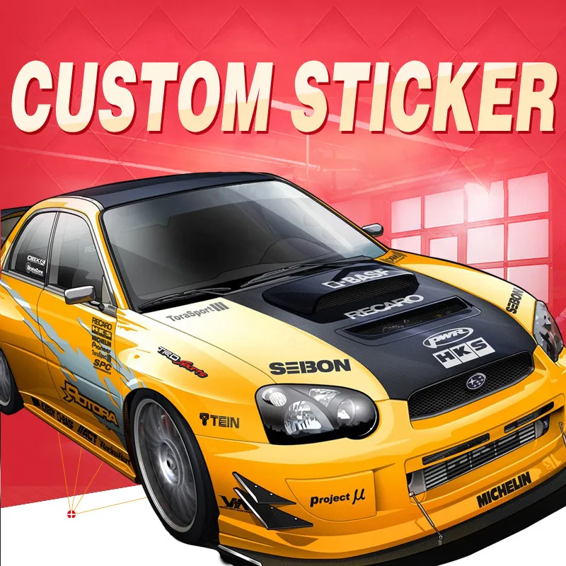 

ETIE Custom Sticker Factory Direct Car Decal Wrap Accessories Motor Parts Modified Logo Emblem Auto Adhesive Vinyl Pegatinas