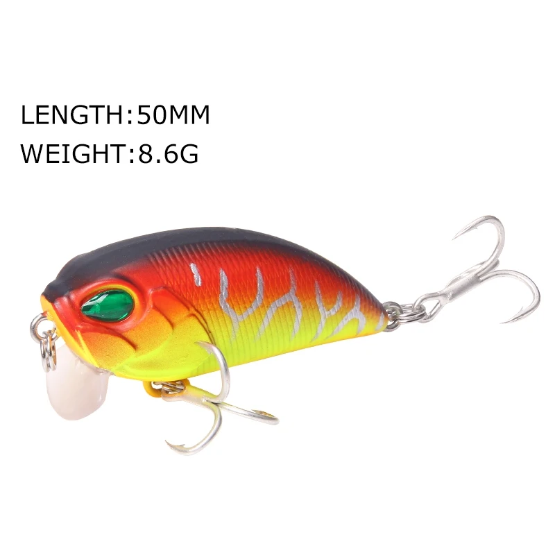 YTQHXY горячая модель Рыболовная Приманка Crankbait 50 мм 8 6 г воблеры погружение 1 5 м peche