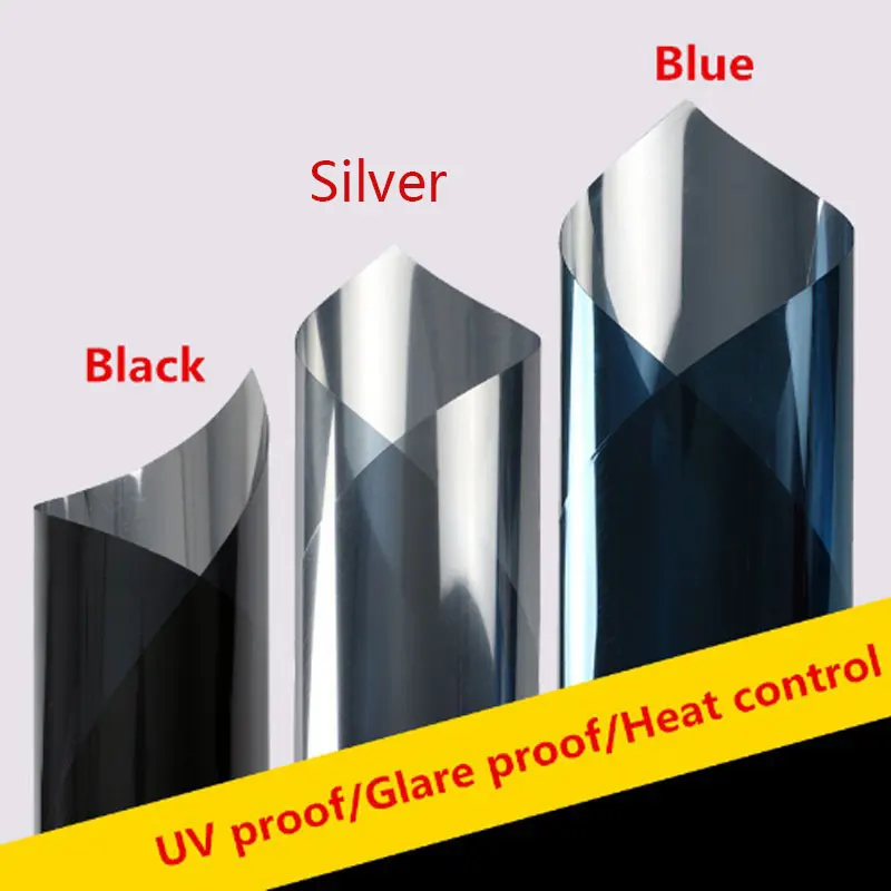 

2 m Solar mirror Window Film glass sticker DIY one way Privacy Heat control Anti UV Home Office Tint Room Building Decorative