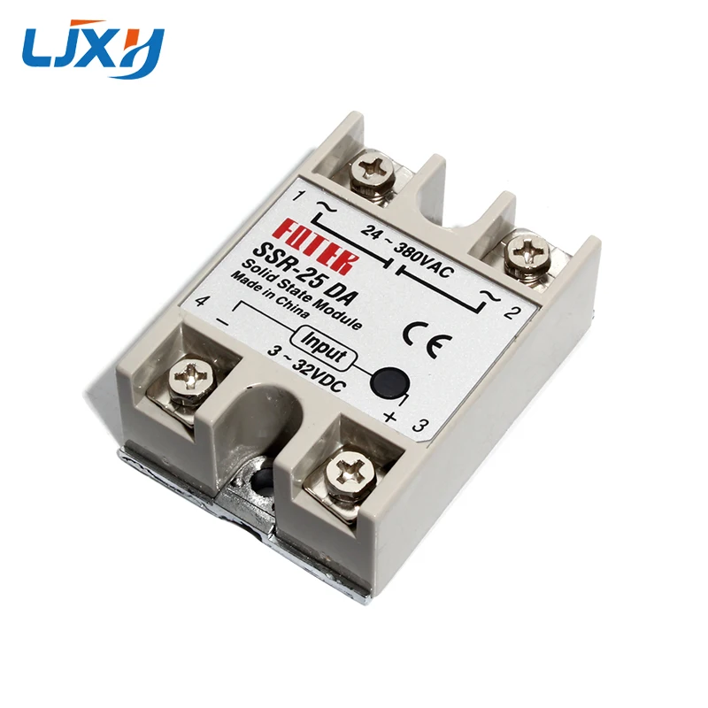 LJXH двойной цифровой PID контроллер температуры набор REX-C400+ 25DA/40DA/75DA твердотельные реле+ 1 м M6 резьба K термопары
