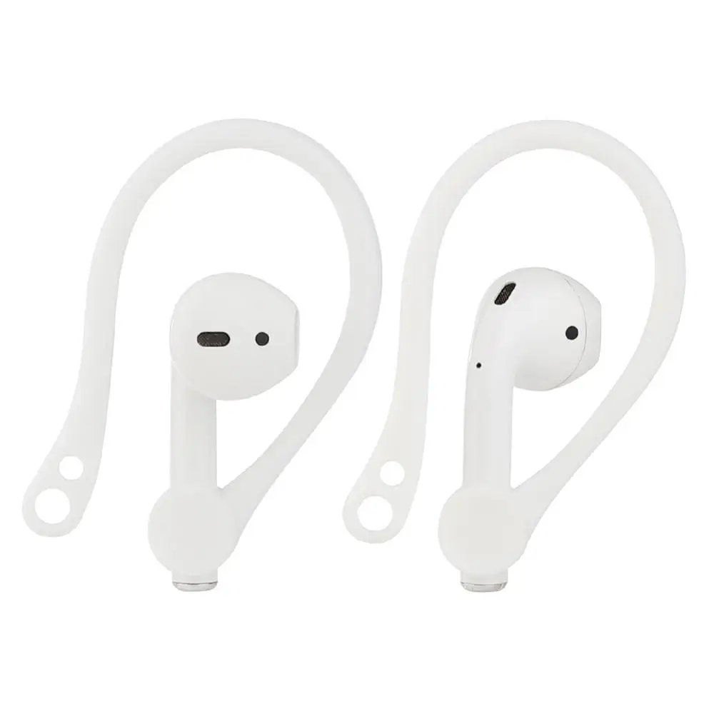 Защитный держатель для Apple Airpods Hook безопасная фиксация беспроводных наушников Силиконовый Чехол air pods аксессуар Спорт анти-потеря Заушник - Цвет: High quality White