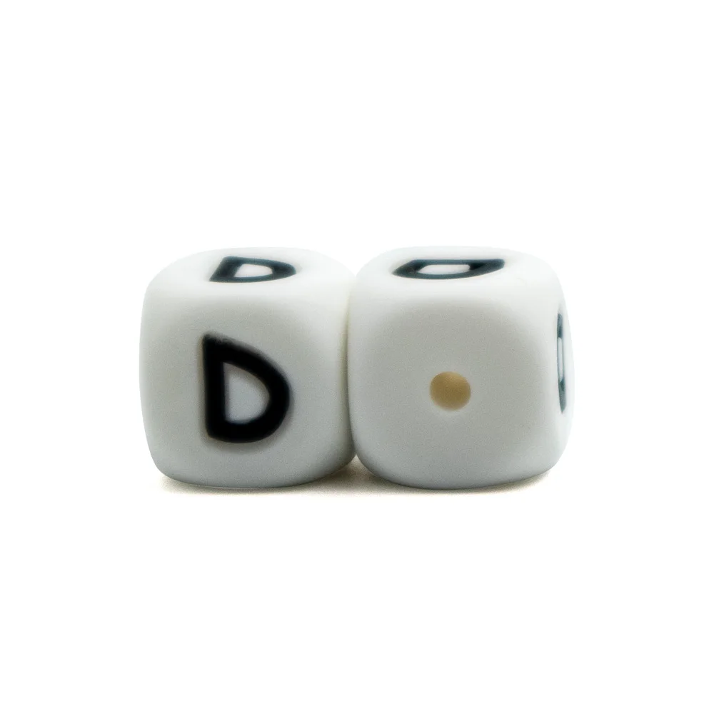 D 40 шт перле силиконовые бусины с буквами, зубные детские игрушки для прорезывания зубов, бусы с буквами английского алфавита, подарки для детского душа без бисфенола - Цвет: D