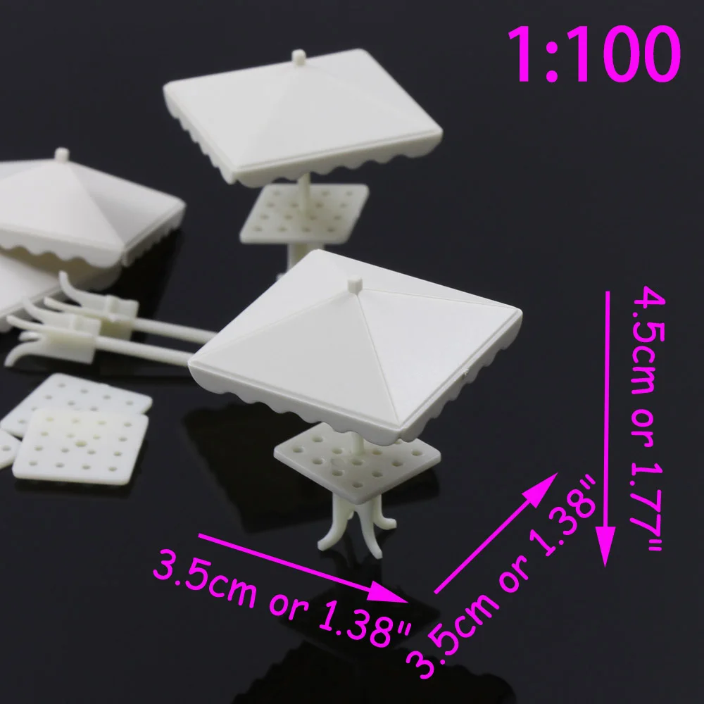 12 шт. сделай сам квадратный зонтик для поезда модель с четырьмя углами подарки 1:75