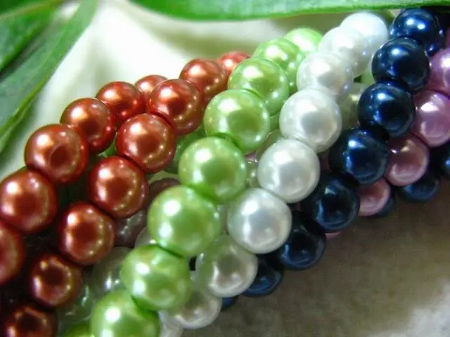 

6mm Mixcolors Round Glass Pearl Handcraft Jewelry Beads-760+Beads/5Strands Jewelry DIy F6-F10