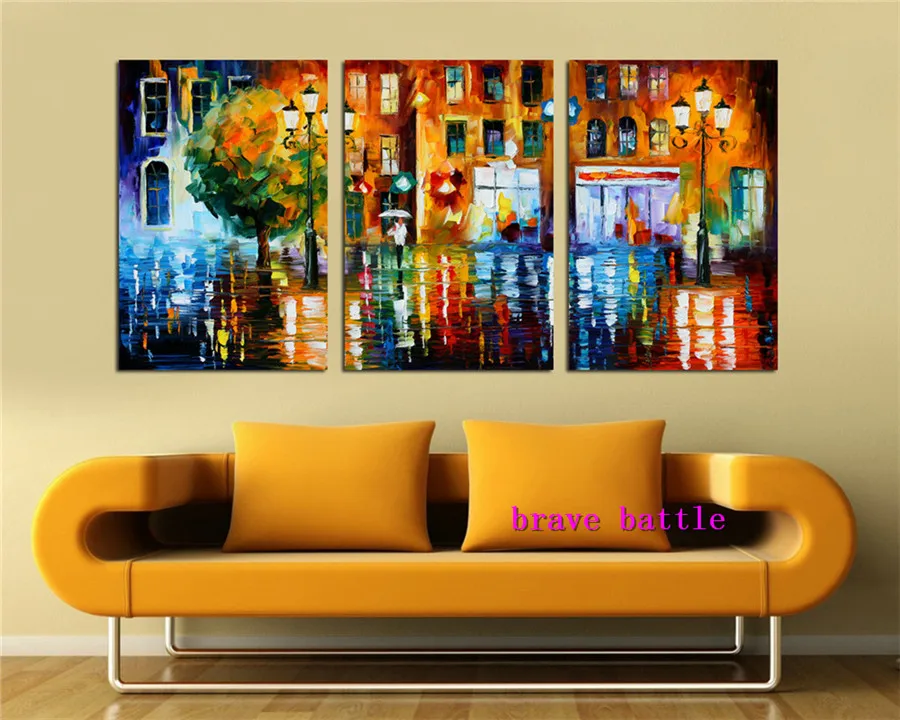

Alone on The Street Canvas Painting Living Room Home Decor Modern Mural Art Oil Painting