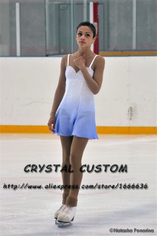 

Профессиональные платья для фигурного катания на заказ Новые изящные Брендовые платья для катания на коньках для соревнований с кристалла...