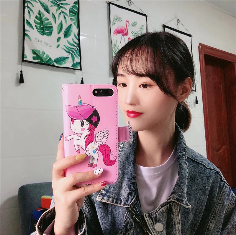 Новый кожаный чехол-книжка для huawei P20 P20lite mate 10lite 20 lite Y5 Y6 2018 Enjoy 7s P Smart Nova 3i |