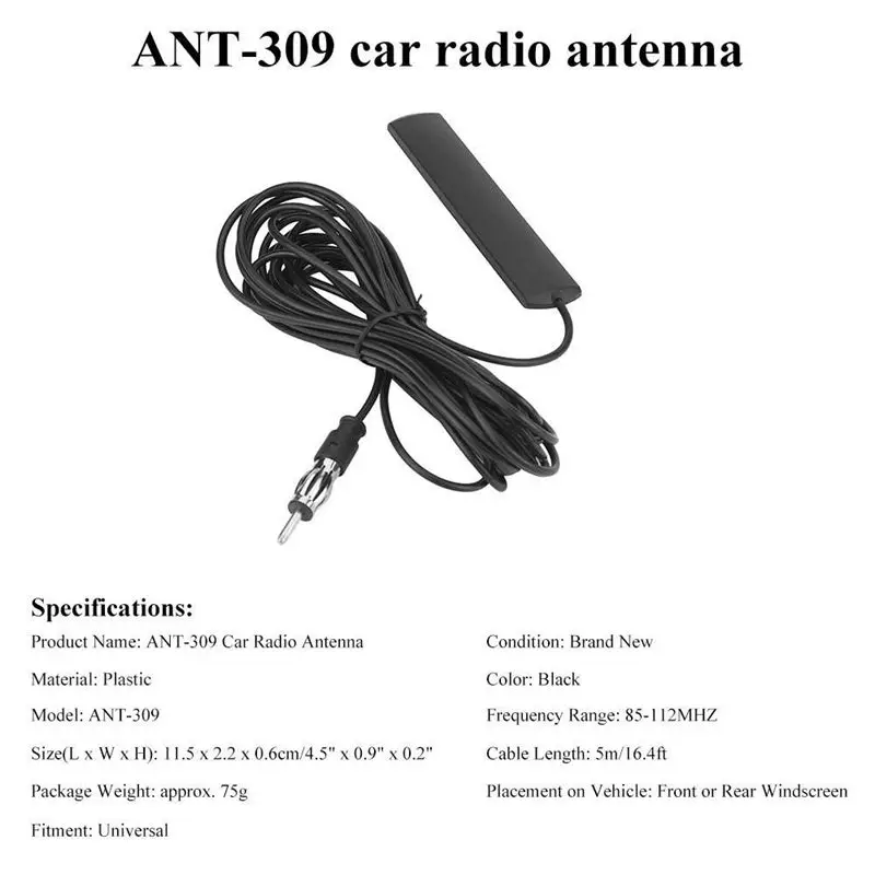 ANT 309 Автомобильная Радио Антенна Универсальная автомобильная fm радио антенна