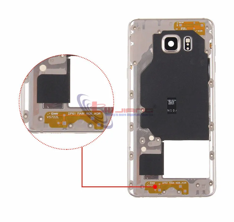 Оригинал для Samsung Note 5 N920F N920C средняя пластина Корпус Шасси Рамка Beze Боковая