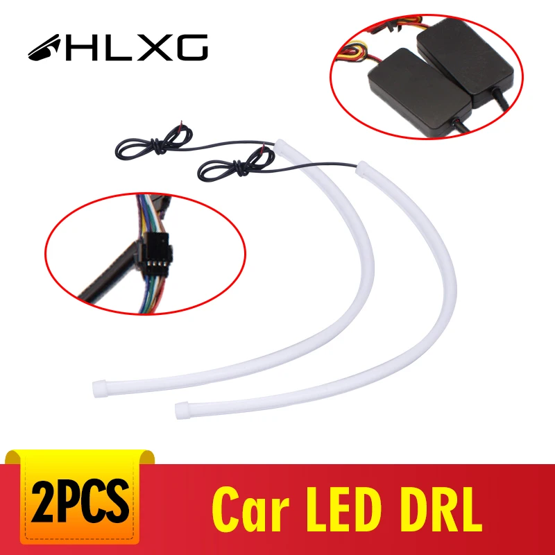 DRL гибкий светодиодный трубка Стиль сигнала поворота Стоп-сигнал дневного света