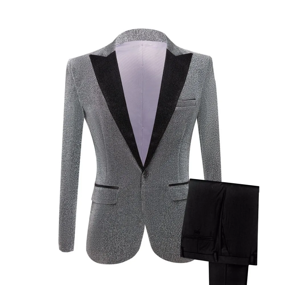 Jacket pants bowtie PYJTRL, мужские блестящие фиолетовые, золотистые, красные, черные, серебряные костюмы для выпускного вечера со штанами, Свадебный костюм жениха, Homme, последние модели пальто, брюки - Цвет: Jacket pants bowtie