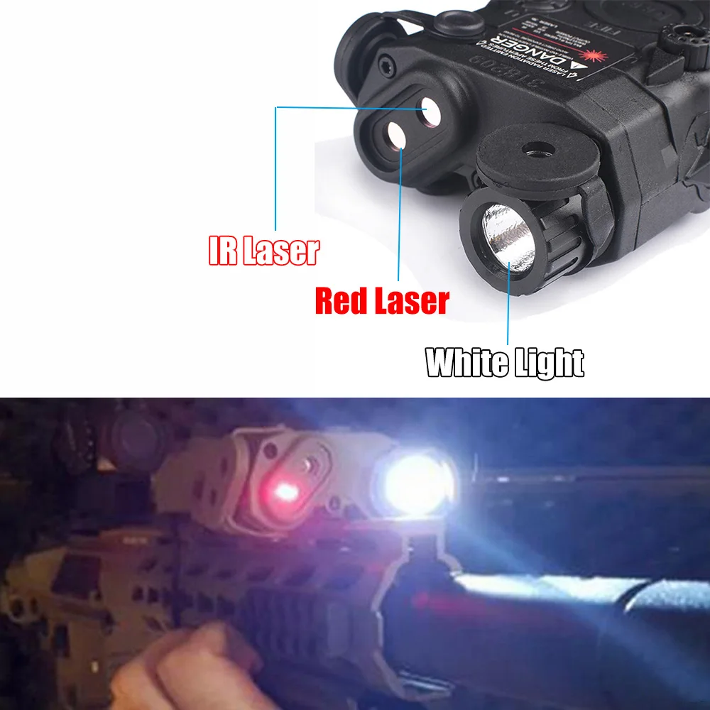 Airsoft LA 5 красный лазер ИК светодиодный фонарик внешний вид UHP PEQ 15 LA5C Тактический
