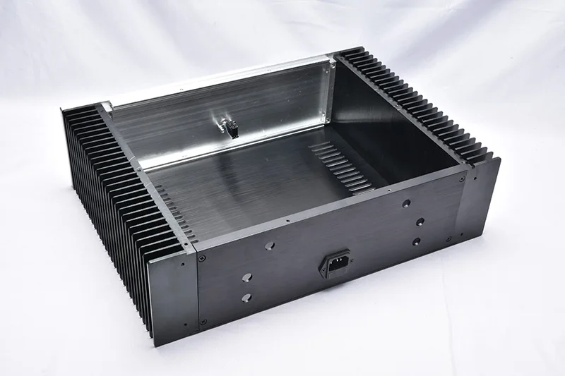 KYYSLB Diy BZ4312 коробка тепловыделения цельноалюминиевый усилитель шасси с обеих сторон чистый задний Чехол усилителя класса А