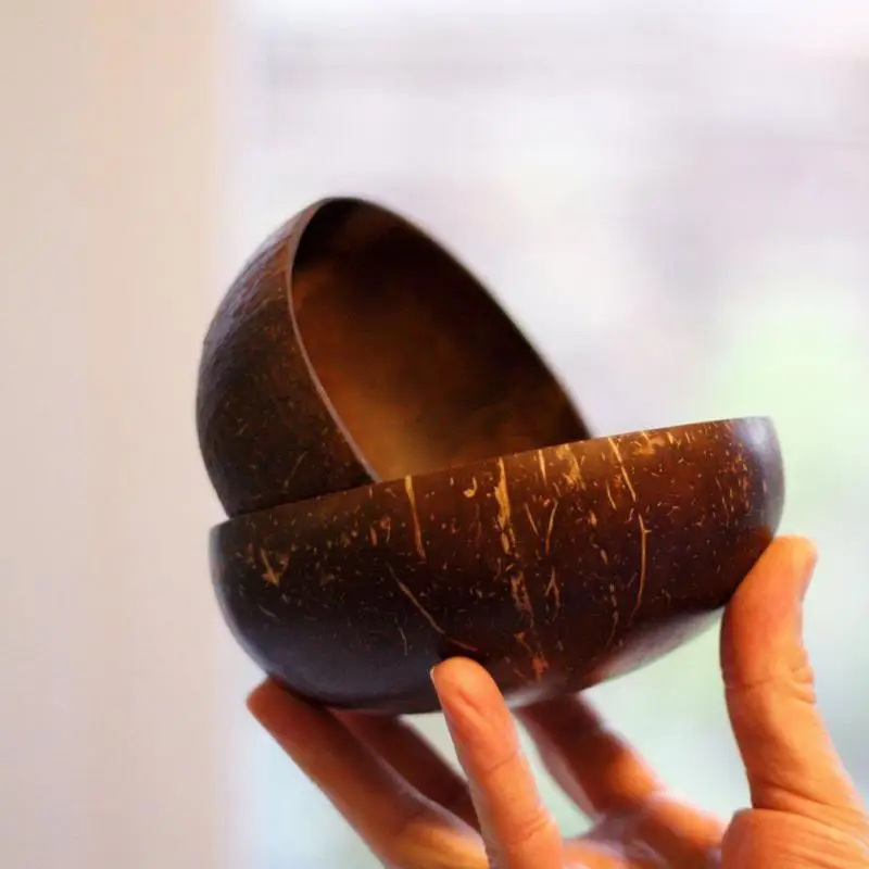 Натуральный кокосовый орех ключ конфеты чаша стол хранения раздел чашка в виде