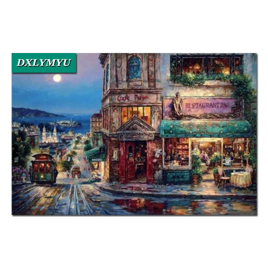 

5D square Diamond Painting silent Night DIY Diamond Embroidery Diamond Mosaic Cross Stitch landscape home wall decoration gift
