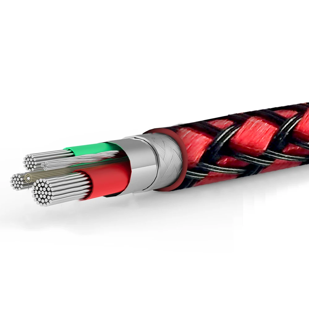 CAMDEMS 1 м 3 фута Плетеный Нейлоновый micro V8 usb кабель для передачи данных набор