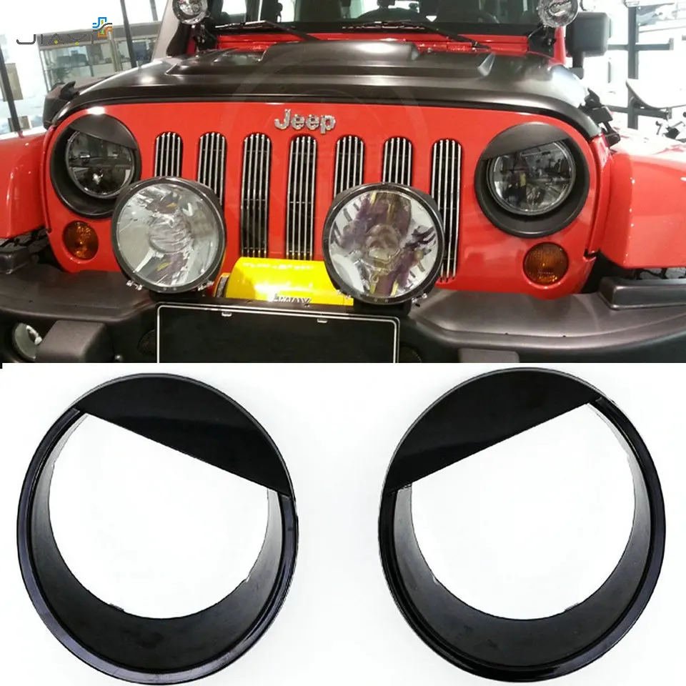 Черная накладка для бровей Angry Bird Eyelid на голову бампер подходит Jeep Wrangler JK Rubicon Sahara