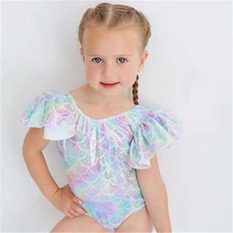 Милый купальник для малышей детский Русалочки маленьких девочек бикини пляжная