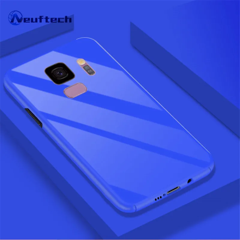 Чехол для телефона роскошь samsung Galaxy S8 S9 плюс Жесткий черный противоударный