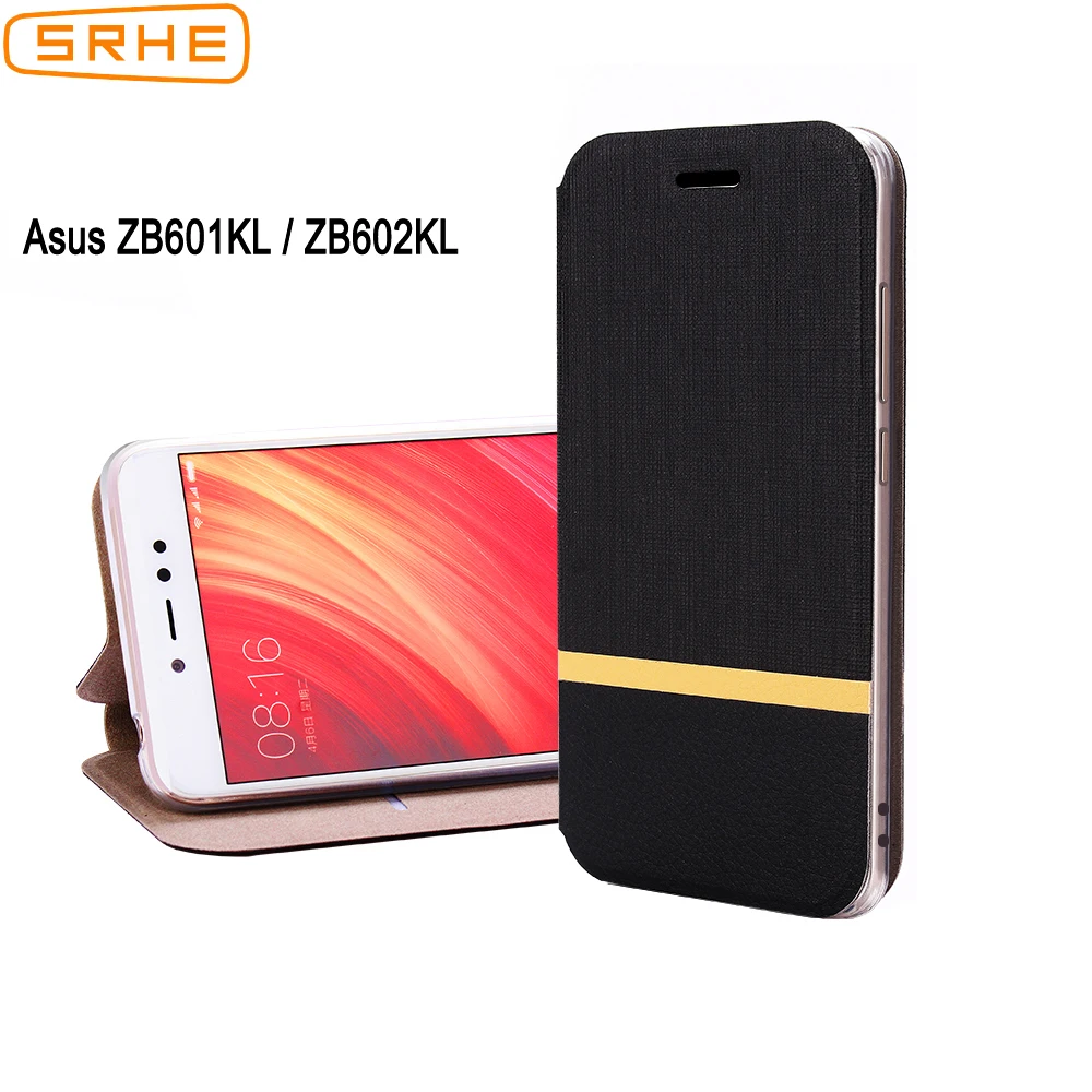 SRHE для Asus Zenfone Max Pro M1 ZB601KL Чехол книжка кожаный силиконовый чехол ZB602KL с отделением