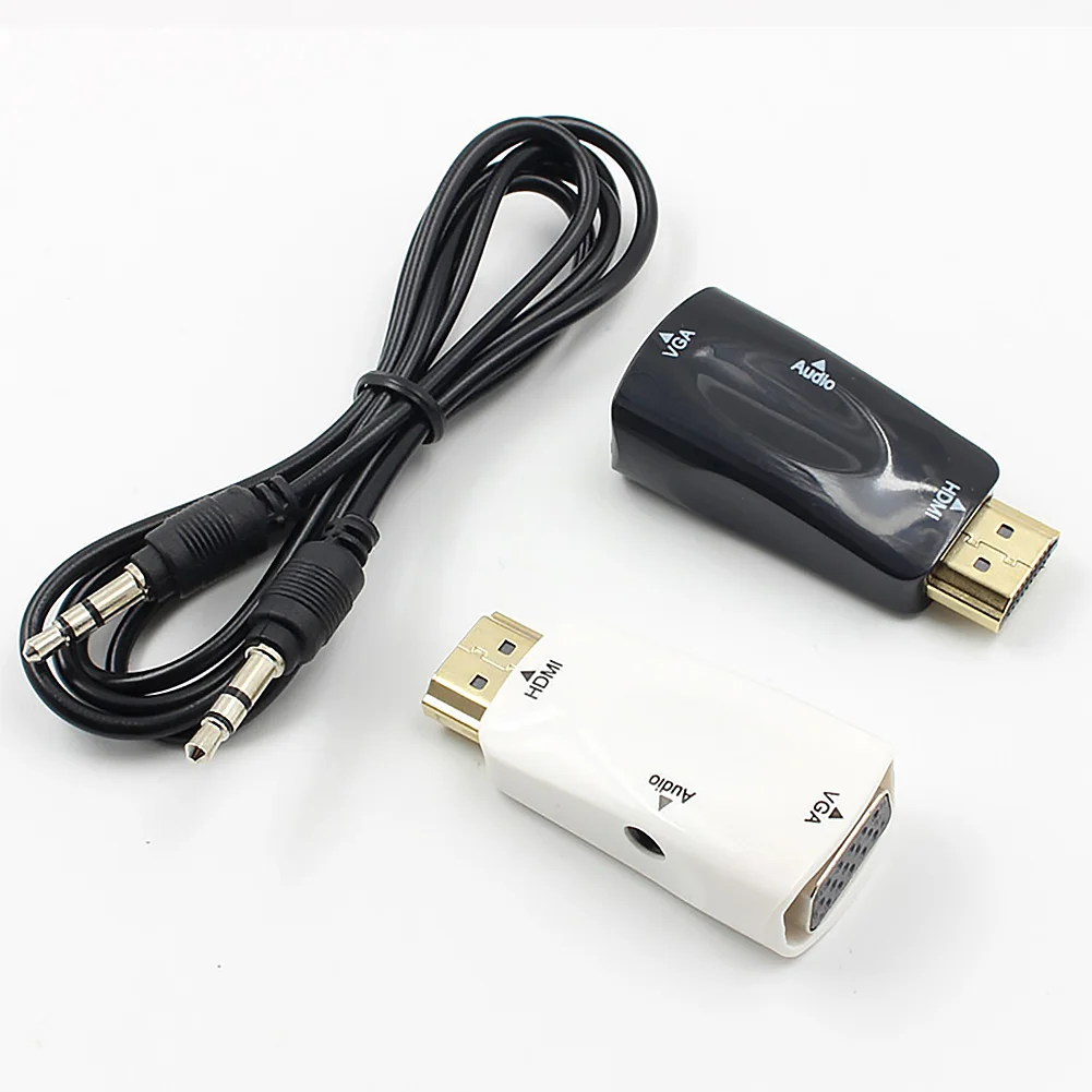 1080P HDMI мужчина к VGA Женский адаптер видео конвертер с аудио выходом N3|Беспроводные