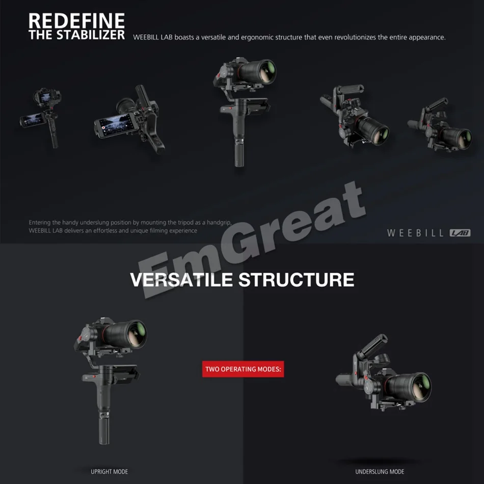 ZHIYUN Weebill лаборатории/Weebill S 3-Axis Беспроводной изображение трансм ручной Камера карданный Стабилизатор Для беззеркальных Камера OLED Дисплей