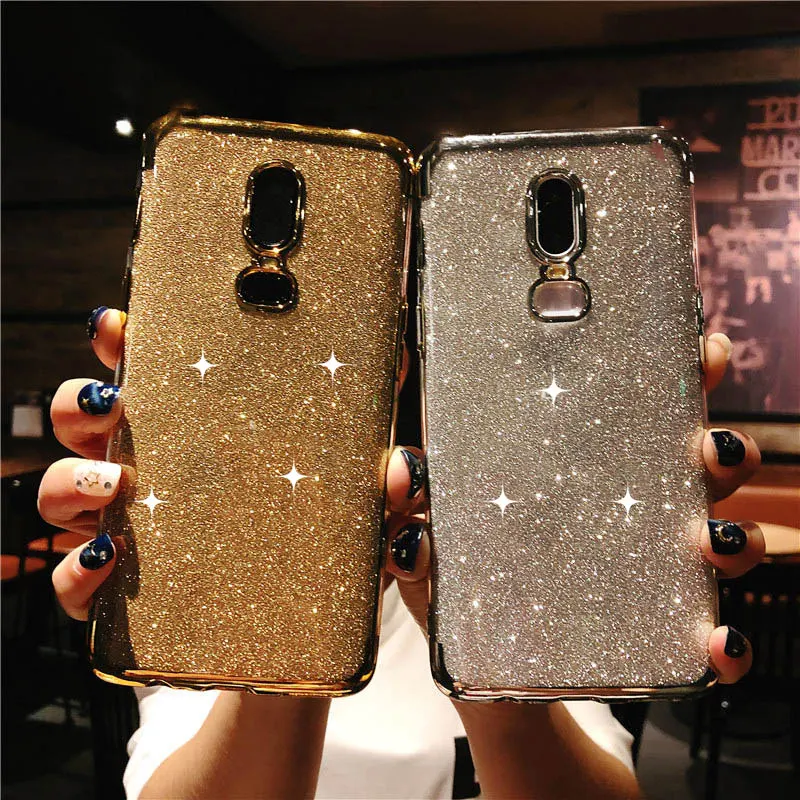 Fashion Glitter Case For One Plus 6 5 5T Cover Silicone Back Bling Soft OnePlus 1+6 TPU Phone Cases Fundas |
