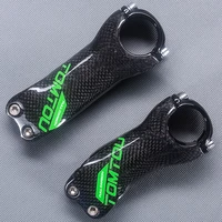 tomtou cycling road mountain bike stem full carbon stem 6 17 degrees 31 8mm bicycle parts 3k glossy green