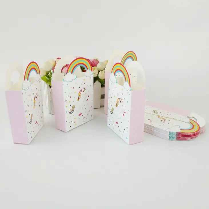 10 шт./компл. мультфильм крафт-бумага подарок с Unicorn мешки упаковка Подарочная