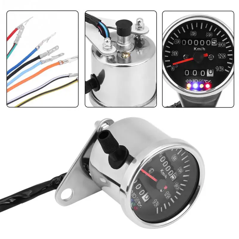 Digital 12V Universal Motorcycle Speedometer Odometer Tachometer Gauge fuel meter LED Indicator | Автомобили и мотоциклы