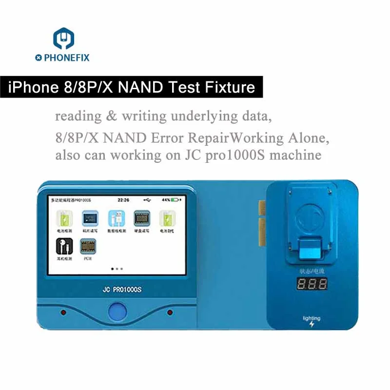 PHONEFIX JC Pro1000S NAND Programmer SN Read Write Error Repair Tool для iPhone 8 8plus X обновление памяти материнской