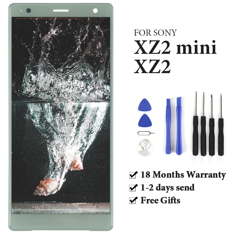 AAA + для Sony Xperia XZ2 H8216 H8266 H8276 Compact Mini ЖК дисплей с сенсорным экраном дигитайзер