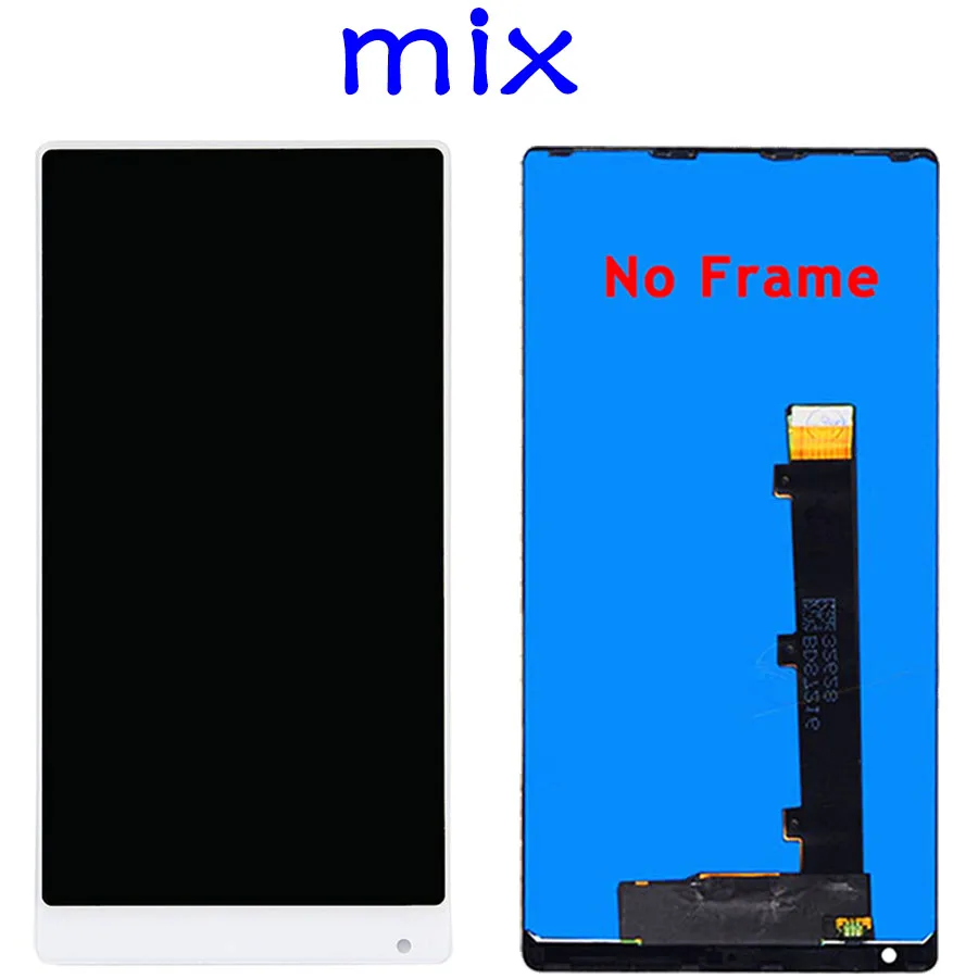 White No Frame Протестирован для Xiaomi mi x lcd дисплей кодирующий преобразователь сенсорного экрана в сборе с рамкой для Xiaomi mi X lcd запасные части - Цвет: White No Frame