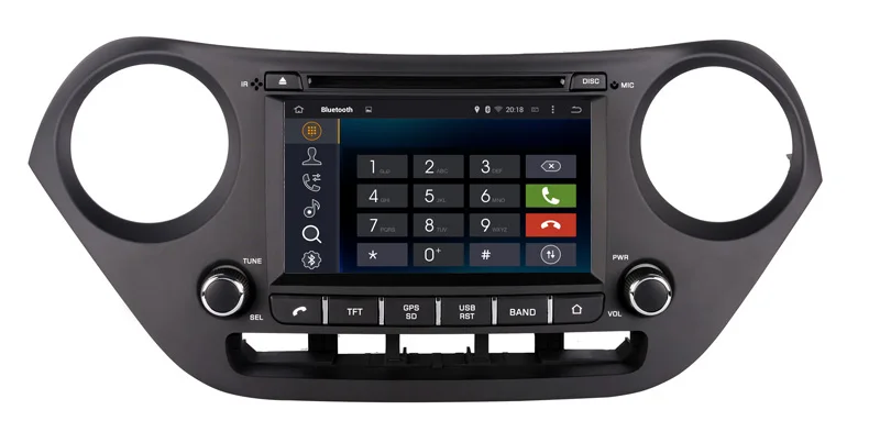 1024*600 HD android 10 автомобильный dvd плеер для HYUNDAI grand i10 2014 2015 автомобильная