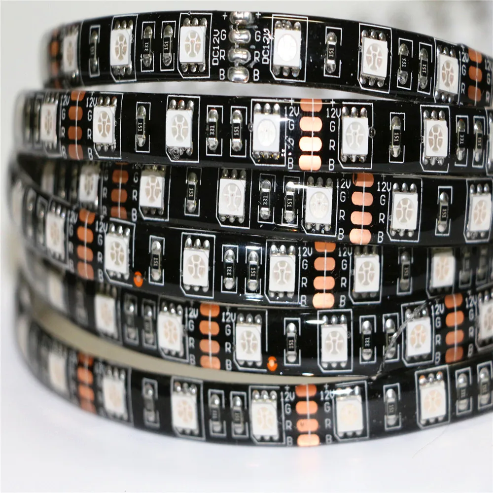 Гибкая светодиодная ленсветильник 5050 RGB 60 светодиодов/м 12 В 0 5/1/2/3/4/5 м|led strip